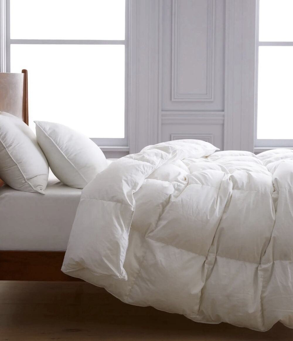 NEW QUINCE LUXE GOOSE DOWN COMFORTER F /Queen Cotton Duvet All Season ~X $284